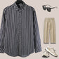 Chemise à Rayures Verticales à Manches Longues pour Hommes
