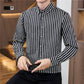 Chemise à Rayures Verticales à Manches Longues pour Hommes