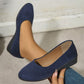 Chaussures compensées légères et élégantes à talon bas et antidérapantes