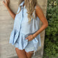 Chemise boutonnée décontractée pour femme, ample et de couleur unie