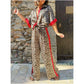 Ensemble 2 pièces imprimé léopard Chemise boutonnée et pantalon large