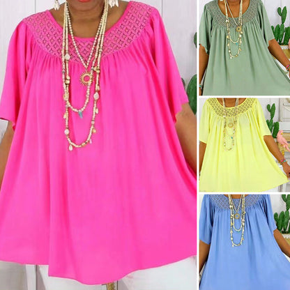 Top décontracté à manches courtes pour femmes - Élégant et polyvalent