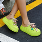 Chaussons respirants pour femmes avec décoration florale