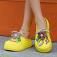 Chaussons respirants pour femmes avec décoration florale