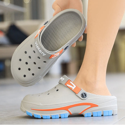 💎 50% DE RÉDUCTION ! 💎 Sandales à Enfiler Respirantes pour Homme – Design 2-en-1, Légères & Semelle Antidérapante 🌞👟