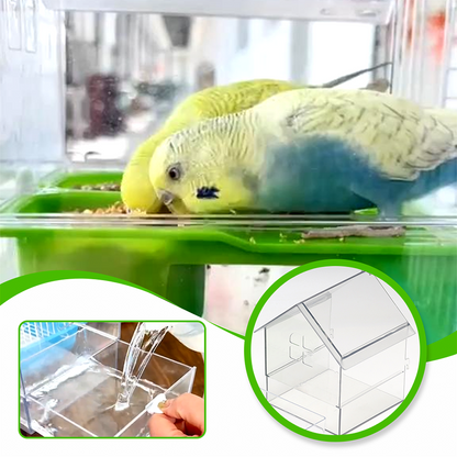 🐦🔥 50 % DE RÉDUCTION – Mangeoire externe coulissante pour perroquets ✨