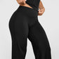 Pantalon extensible doux taille haute pour femme