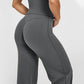 Pantalon extensible doux taille haute pour femme