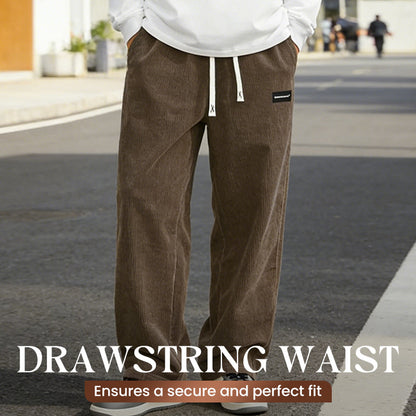 👖Pantalon ample à cordon de serrage avec poches pour homme