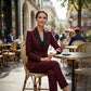 💎 50% DE RÉDUCTION – TEMPS LIMITÉ ! 💎 Ensemble Costume Formel Moderne avec Pantalon à Jambes Droites – Revers Contrasté, Coupe Structurée & Polyester Durable 🖤✨