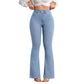👖 51 % DE RÉDUCTION ! 💙 Jean stretch taille haute évasé pour femme – Coupe confortable, style rétro et tissu extensible 🌸