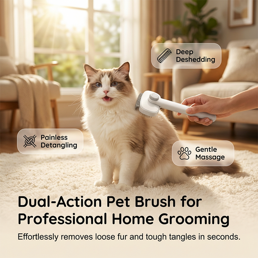 Kit de toilettage pour animaux avec bouton de déverrouillage