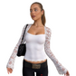💎 50% DE RÉDUCTION ! 💎 T-shirt Fleuri Transparent – Volants Romantiques, Tissu Doux & Coupe Aérienne (Offre Flash) 👚🌸