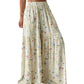 Pantalon large à imprimé floral pour femme