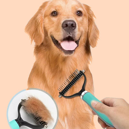 ✨🐾50 % de réduction🔥 Brosse de toilettage double face pour animaux de compagnie