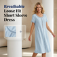 Robe ample à manches courtes pour femme