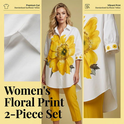 Ensemble deux pièces à imprimé floral pour femme