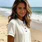 👕53% DE RÉDUCTION ! ✨ Haut Décontracté à Manches Courtes pour Femme – Tissu Respirant, Coupe Ample, Détails Couture 🍂