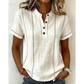 👕53% DE RÉDUCTION ! ✨ Haut Décontracté à Manches Courtes pour Femme – Tissu Respirant, Coupe Ample, Détails Couture 🍂