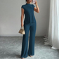 ✨🛒50 % de réduction🔥 Ensemble deux pièces composé d'un haut à col montant élégant et d'un pantalon à jambes larges