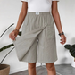 Jupe-short décontractée à taille élastique pour femme