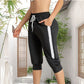 Women's Drawstring Capri Joggers with Pockets