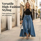 💞 PLUS DE 50.000 VENDUS-Jean taille haute à jambes larges – Look avant-gardiste au tombé spectaculaire !