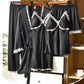 Ensemble 5 pièces de pyjama sexy en soie glacée de luxe