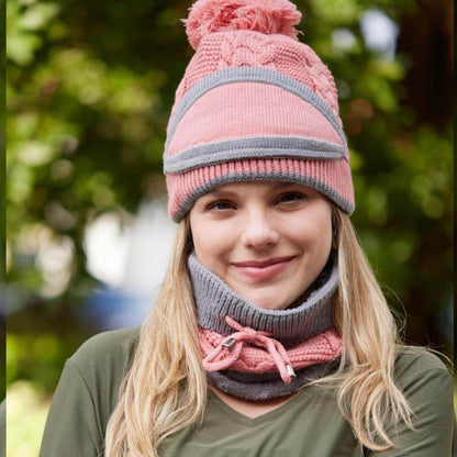 🎄Offre de Noël - 49% de réduction 🔥Ensemble hiver (bonnet, masque en coton, écharpe)