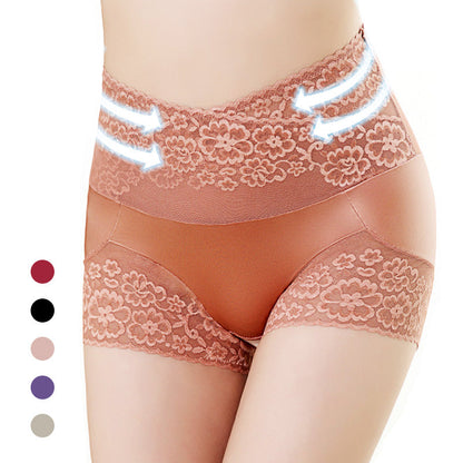 [Meilleur Cadeau] Culotte Taille Haute en Dentelle Respirante sans Trace pour Femmes