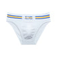 【Acheter 3 obtenir 2 gratuit】Slip Lettre Sexy à Rayures Colorées Sans Couture et Taille Basse pour Hommes