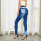 🔥Livraison gratuite🔥Jeans Confortables pour Femmes avec Patchwork Bicolore à La Mode